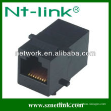 Black cat6 utp rj45 à rj45 wire coupleer